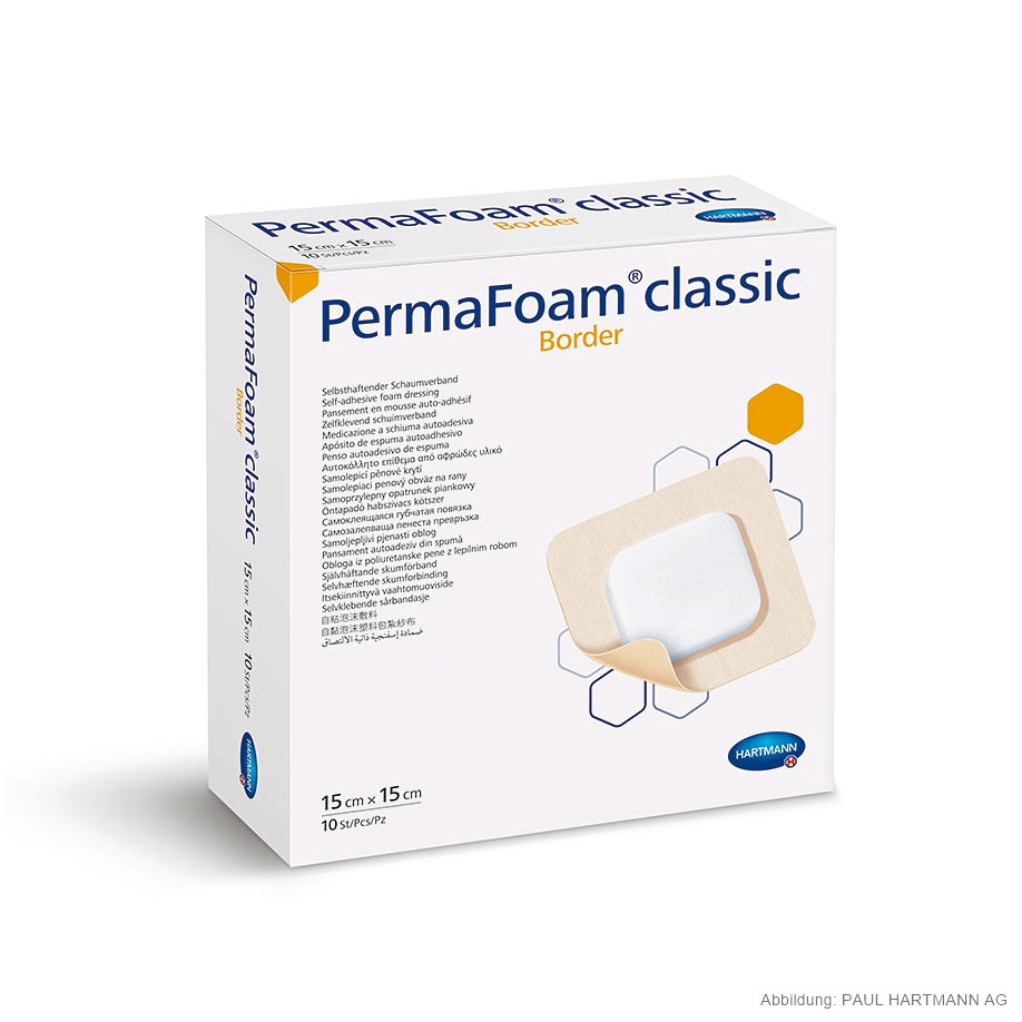 [HAP 882007] PermaFoam Classic Border Schaumverband steril 15x15 cm (10 Stck.)