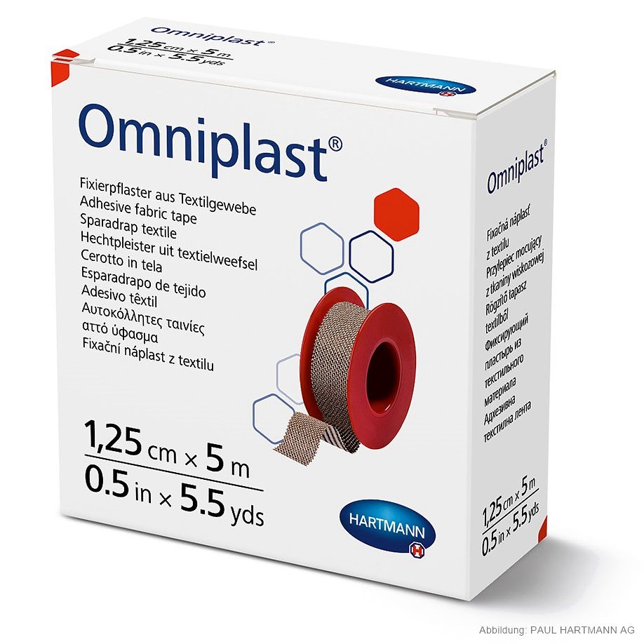 Omniplast Fixierpflaster 5 m x 1,25 cm Mit Sprengring