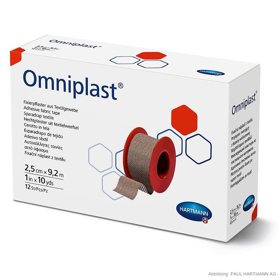 [HAP 900453] Omniplast Fixierpflaster 9,2 m x 2,5 cm (12 Stck.)