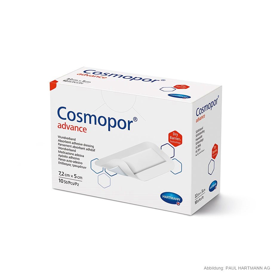 Cosmopor Advance Wundverband steril 7,2 x 5 cm (10 Stck.)