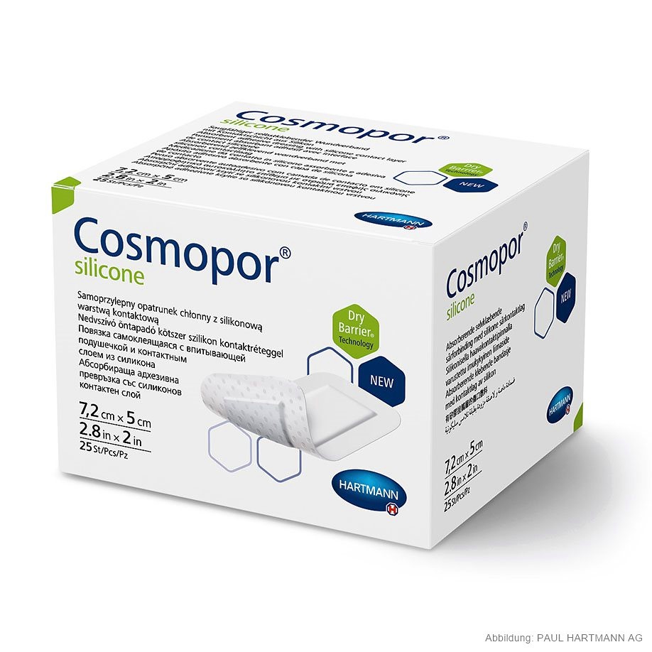 Cosmopor silicone Wundverband steril 7,2 x 5 cm (25 Stck.)