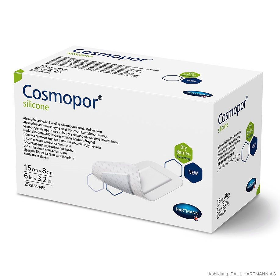 [HAP 901103] Cosmopor silicone Wundverband steril 15 x 8 cm (25 Stck.)