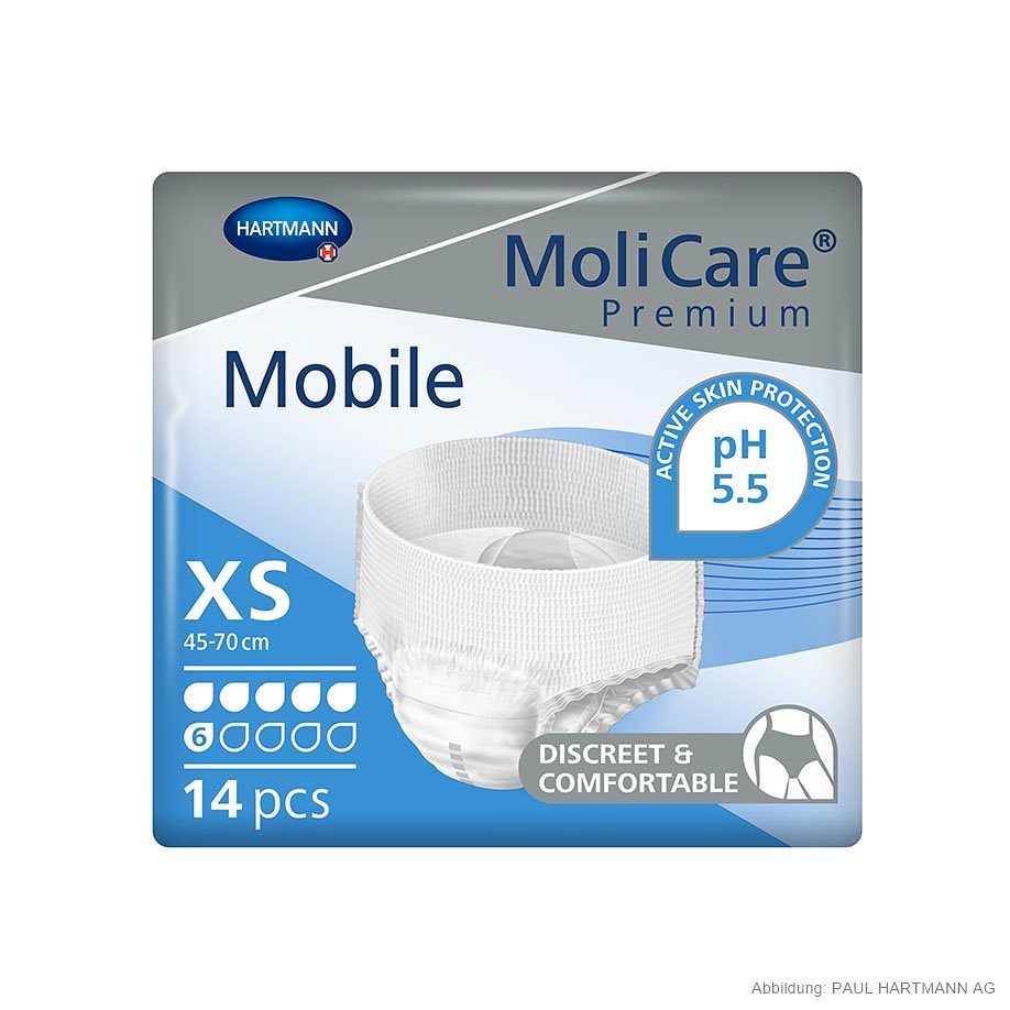 [HAP 915840] MoliCare Premium Mobile 6 Tropfen Inkontinenzslips Gr. XS (14 Stck.)