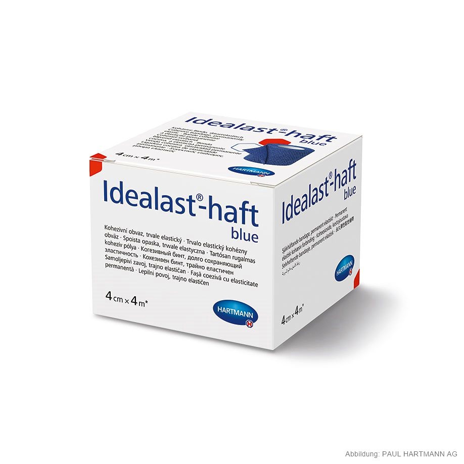 [HAP 931090] Idealast-haft Color Idealbinde blau 4 m x 4 cm