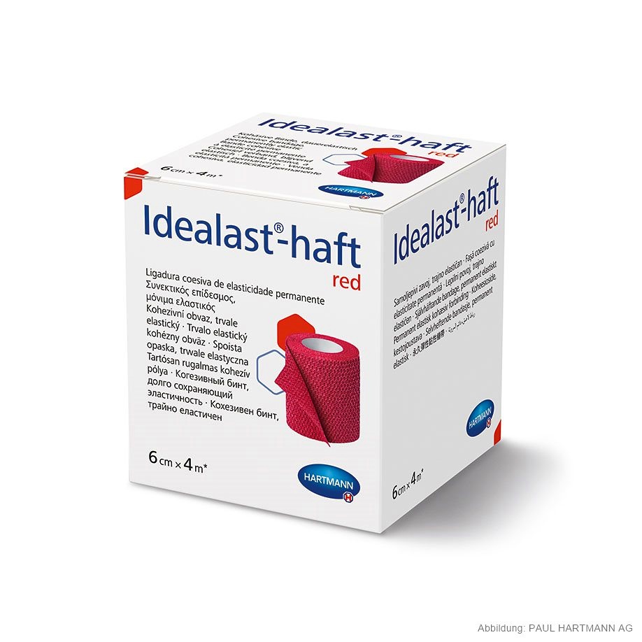 [HAP 931096] Idealast-haft Color Idealbinde rot 4 m x 6 cm