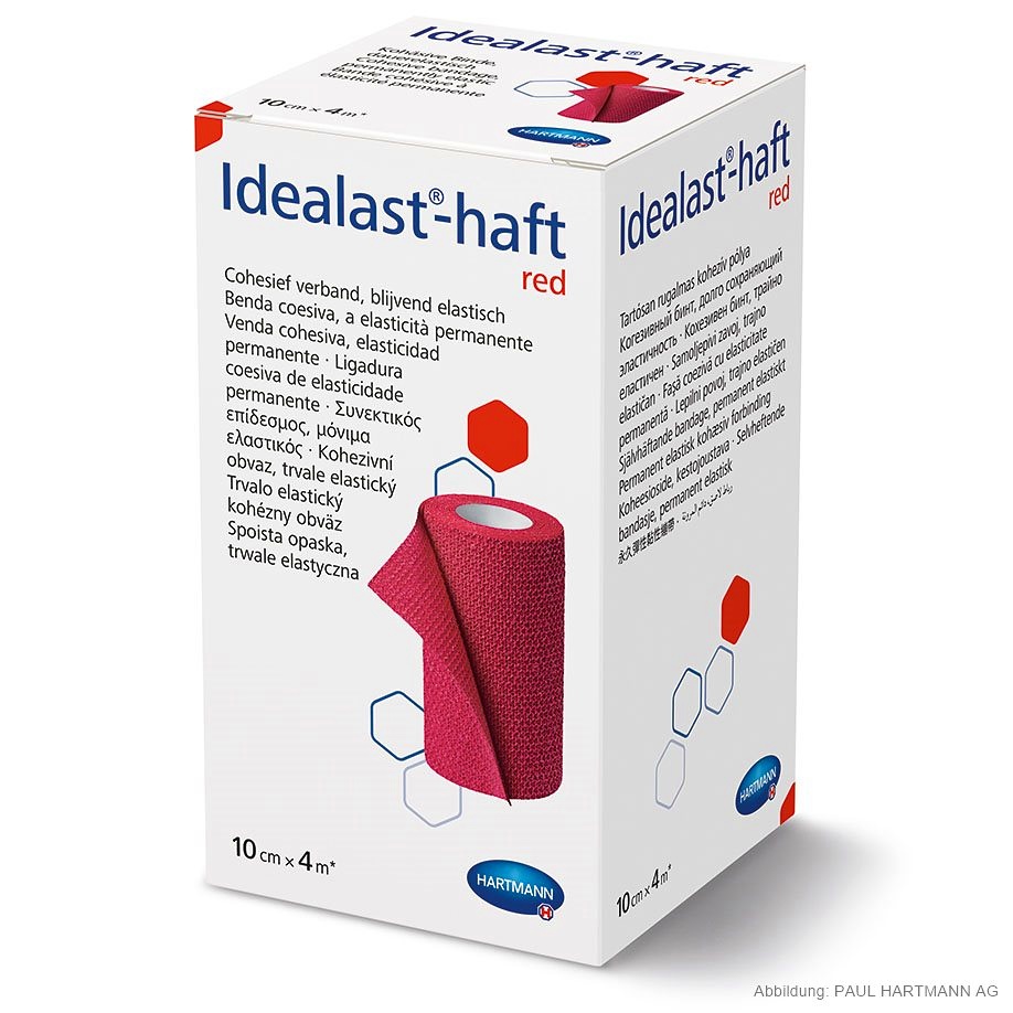 [HAP 931098] Idealast-haft Color Idealbinde rot 4 m x 10 cm