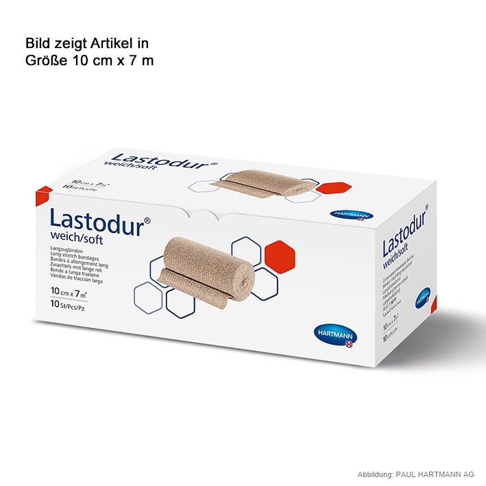 Lastodur weich/soft Langzugbinden 7 m x 12 cm (10 Stck.)