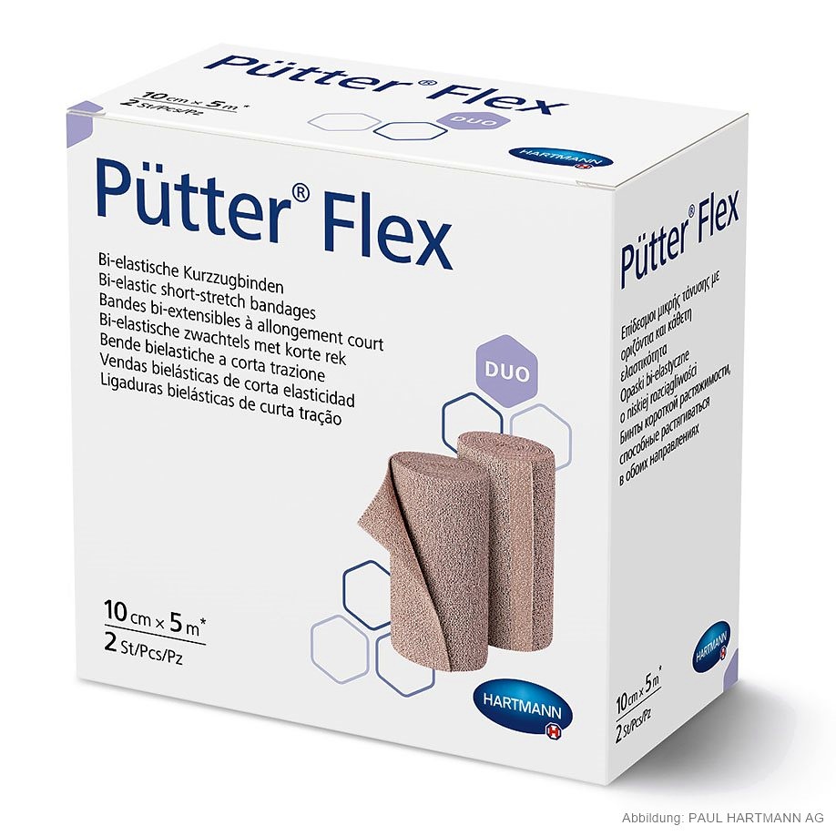 [HAP 931826] PütterFlex Duo Kurzzugbinden 5 m x 10 cm (2 Stck.)