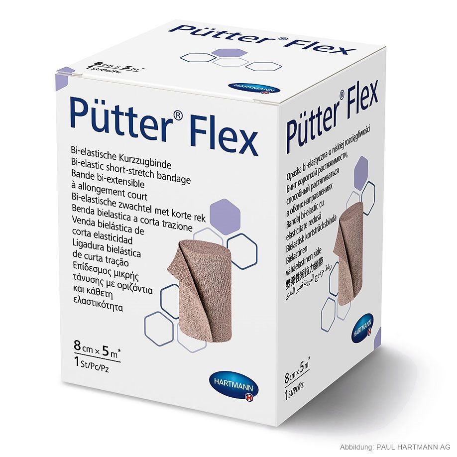 [HAP 931828] PütterFlex Kurzzugbinde 5 m x 8 cm Einzeln verpackt