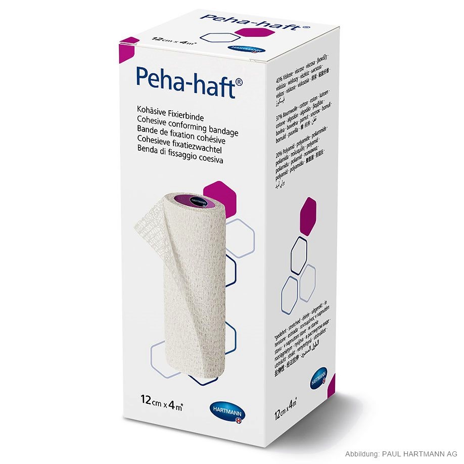 [HAP 932445] Peha-haft Fixierbinde 4 m x 12 cm, einzeln verpackt