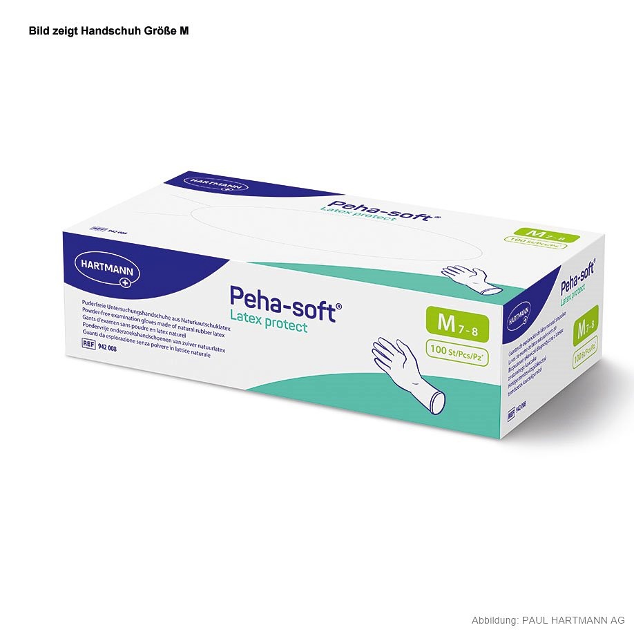 [HAP 942009] Peha-soft latex protect U.-Handschuhe PF Gr. L, unsteril (100 Stck.)