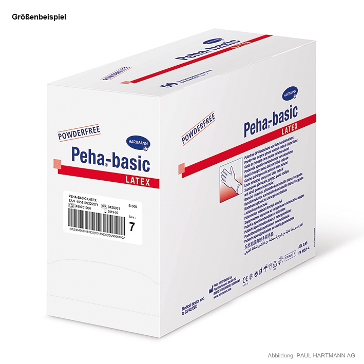[HAP 942500] Peha-basic Latex OP-Handschuhe Puderfrei, steril, Gr. 5,5 (50 Paar)