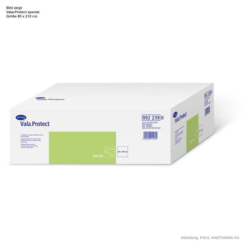 [HAP 992239] ValaProtect special Schutzlaken 80 x 210 cm (100 Stck.)