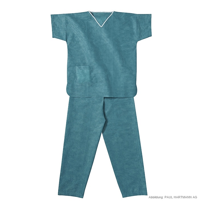 [HAP 992519] Foliodress Suit (Kasack + Hose) Gr. L, grün