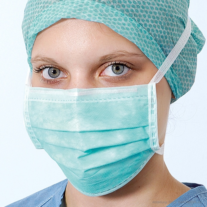 [HAP 992528] Foliodress mask Comfort Anti splash OP-Masken grün (40 Stck.)