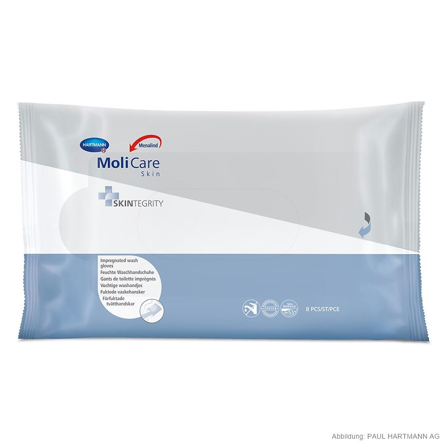 [HAP 995074] MoliCare Skin Feuchte Waschhandschuhe (8 Stck.)