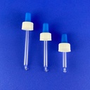 Pipettenmontur für Tropfflasche 10 ml Mit Saughütchen blau