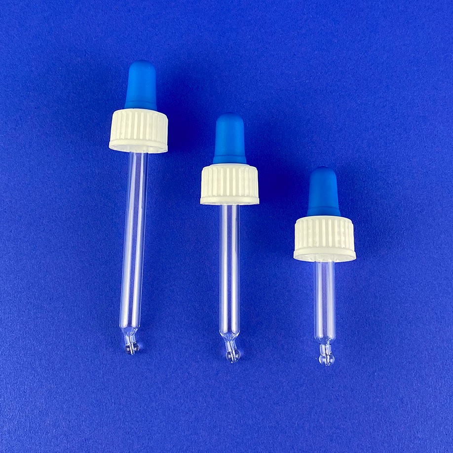 [HCT 41315030] Pipettenmontur für Tropfflasche 30 ml Mit Saughütchen blau