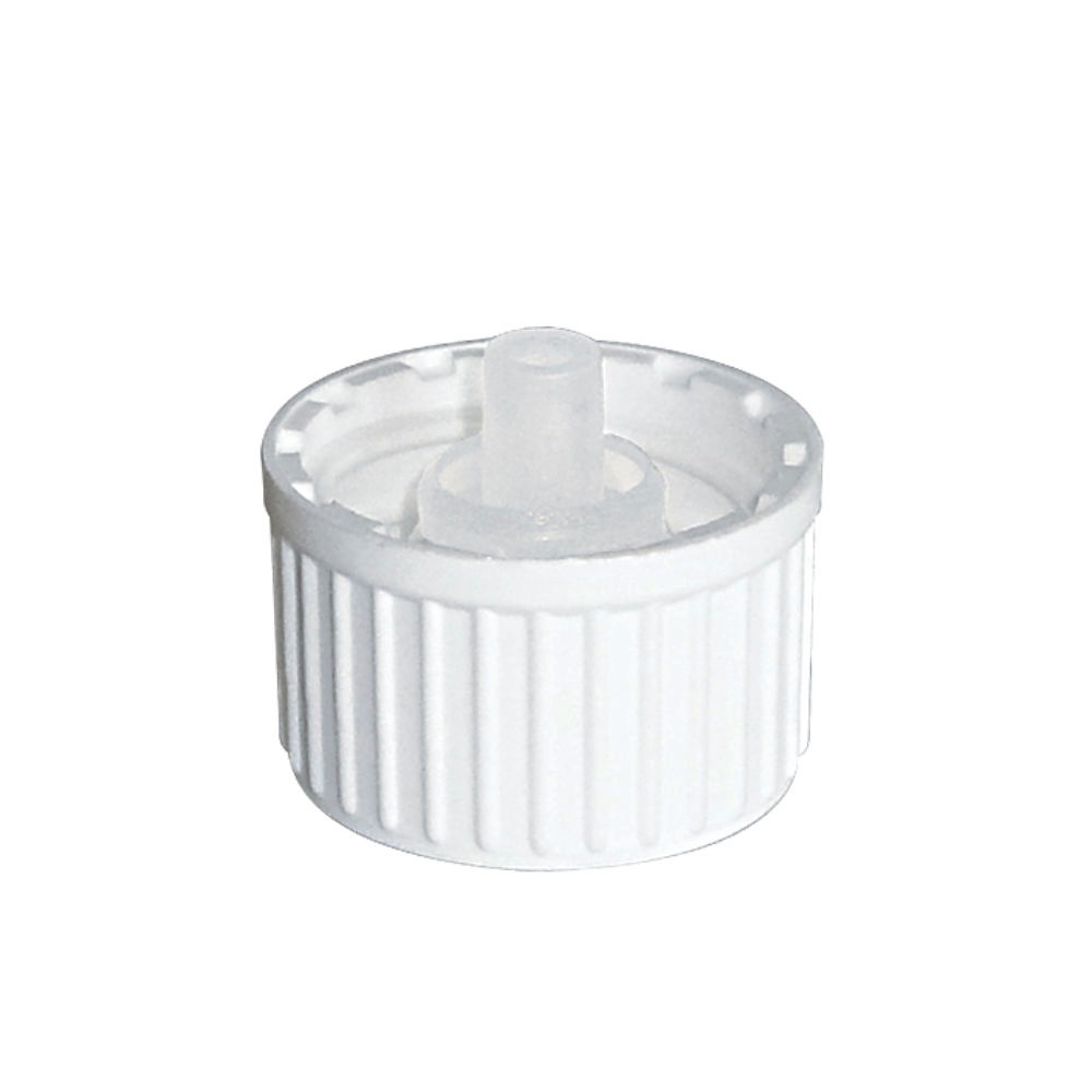Tropfverschluss DIN 18 für HCT 41314.. UNI 2, weiß, langsam tropfend