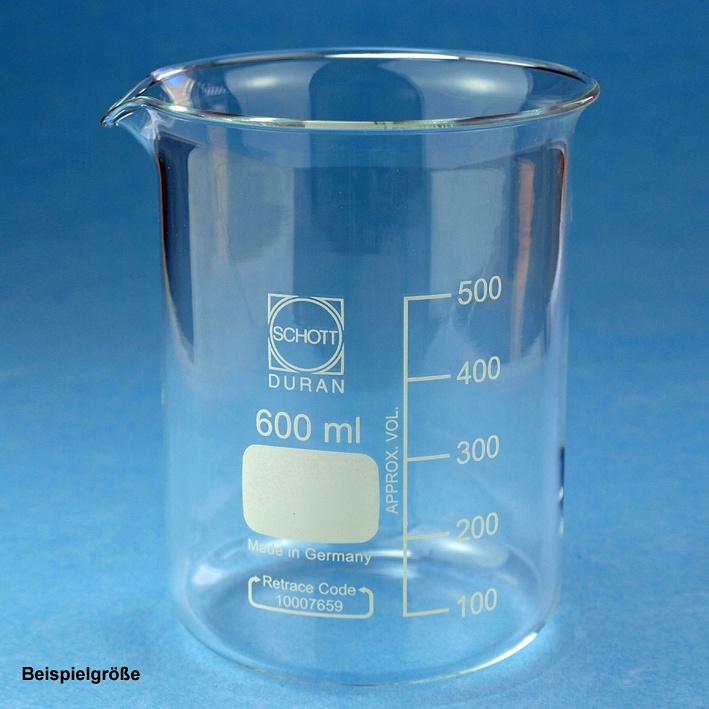 [HCT 41930020] Becherglas mit Teilung 250 ml Niedere Form