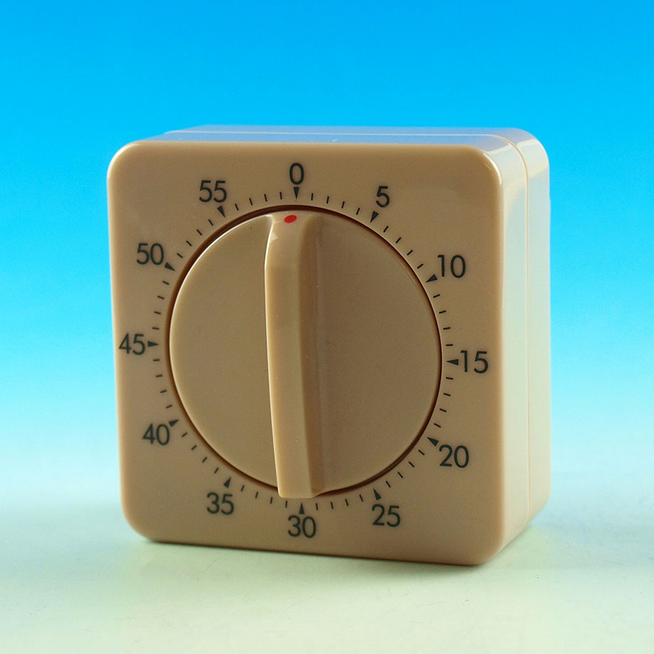 Kurzzeitmesser mit Signal, 60 Min. Beige