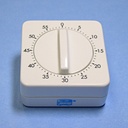 Kurzzeitmesser mit Signal, 60 Min. Weiß