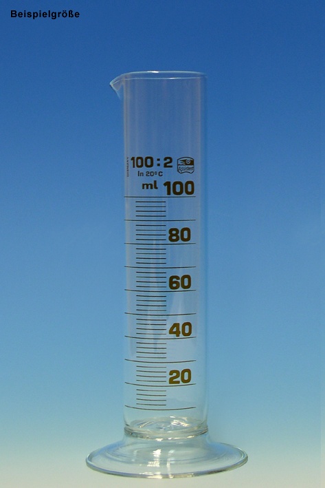 Messzylinder, Rundfuß 100 ml Niedere Form