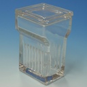 Objektträgerkasten aus Glas, mit Deckel Nach Hellendahl mit Erweiterung