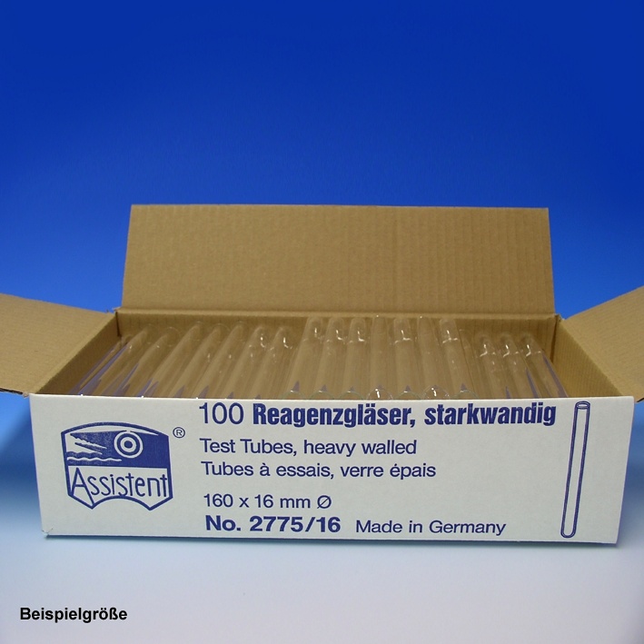 [HCT 42775045] Reagenzgläser starkwandig 100 mm x Ø 16 mm (250 Stck.)