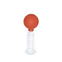 Massage-Schröpfglas mit Olive und Ball 9 x 3 cm Ø, mundgeblasen