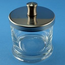 Glaszylinder mit Edelstahldeckel Ca. 10 x 10 cm Ø