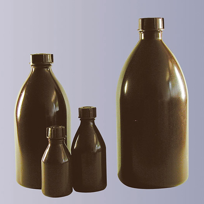 [HCT 49112024] Enghalsflasche PE-LD 250 ml Mit Schraubverschluss, braun