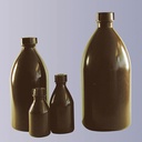 Enghalsflasche PE-LD 250 ml Mit Schraubverschluss, braun