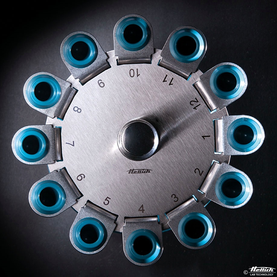 Ausschwingrotor mit Stehfuß 12-fach Ohne Gehänge, Winkel 60°