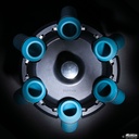 Ausschwingrotor mit Stehfuß 6-fach Ohne Gehänge, Winkel 90°