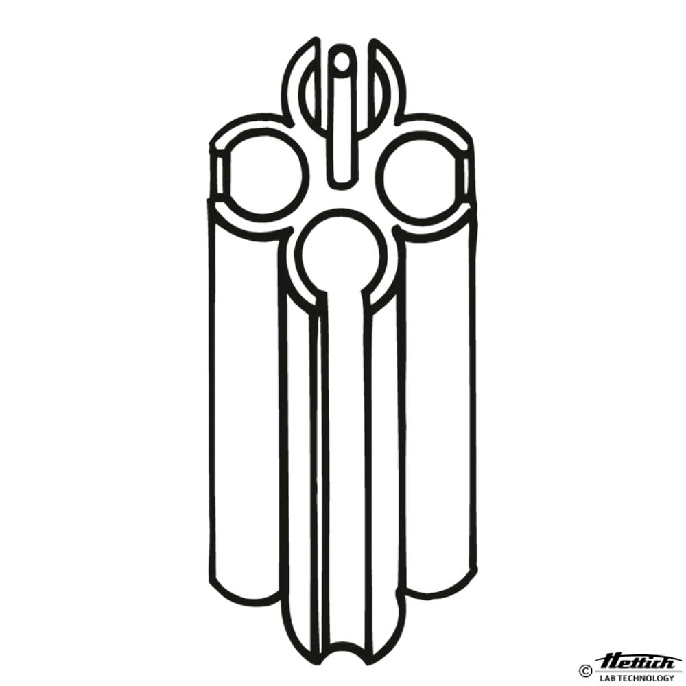 [HET 1329] Adapter, 4-fach, Ø 17,6 x 91 mm