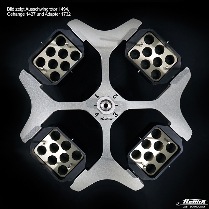 [HET 1494] Ausschwingrotor 4-fach, ohne Gehänge Winkel 90°