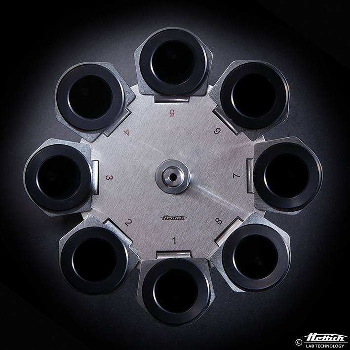 [HET 1617] Ausschwingrotor 8-fach, komplett mit Gehängen, Winkel 45°