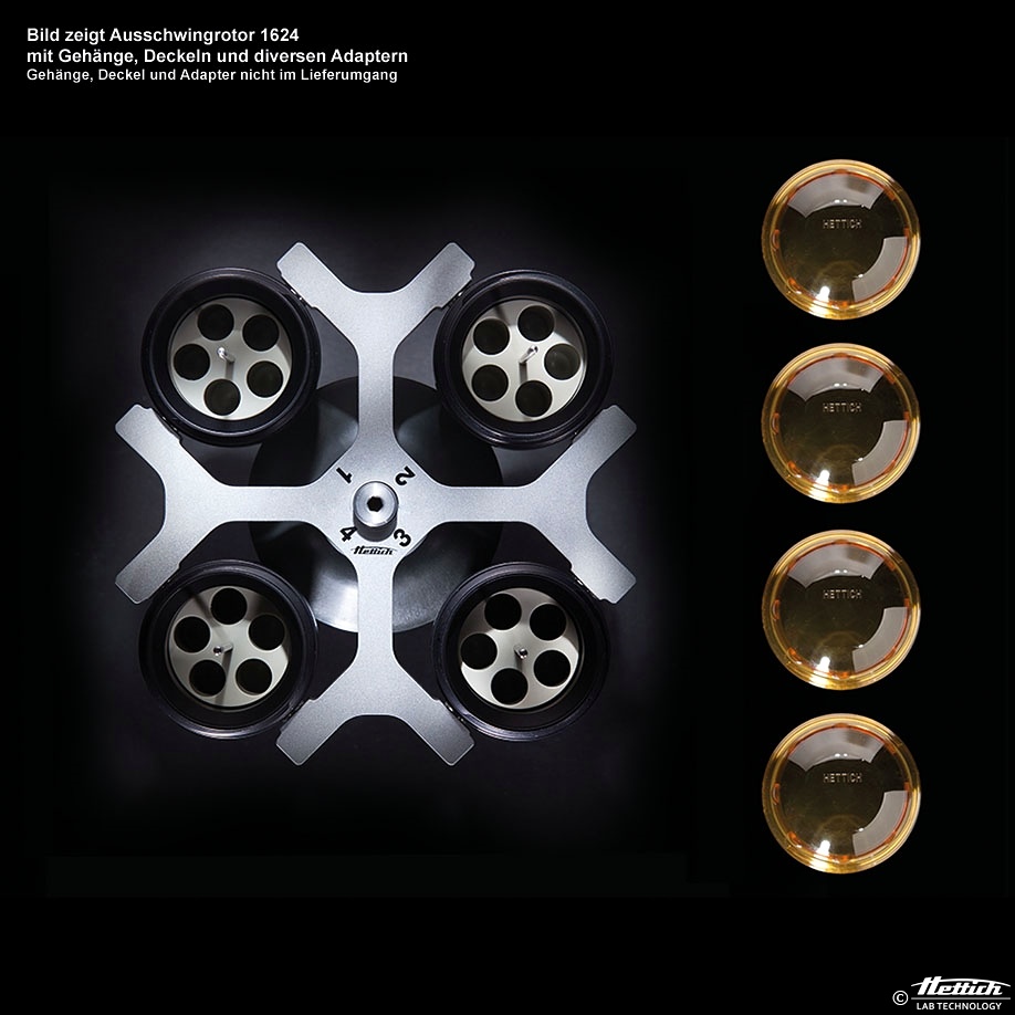 [HET 1624] Ausschwingrotor 4-fach, ohne Gehänge Winkel 90°