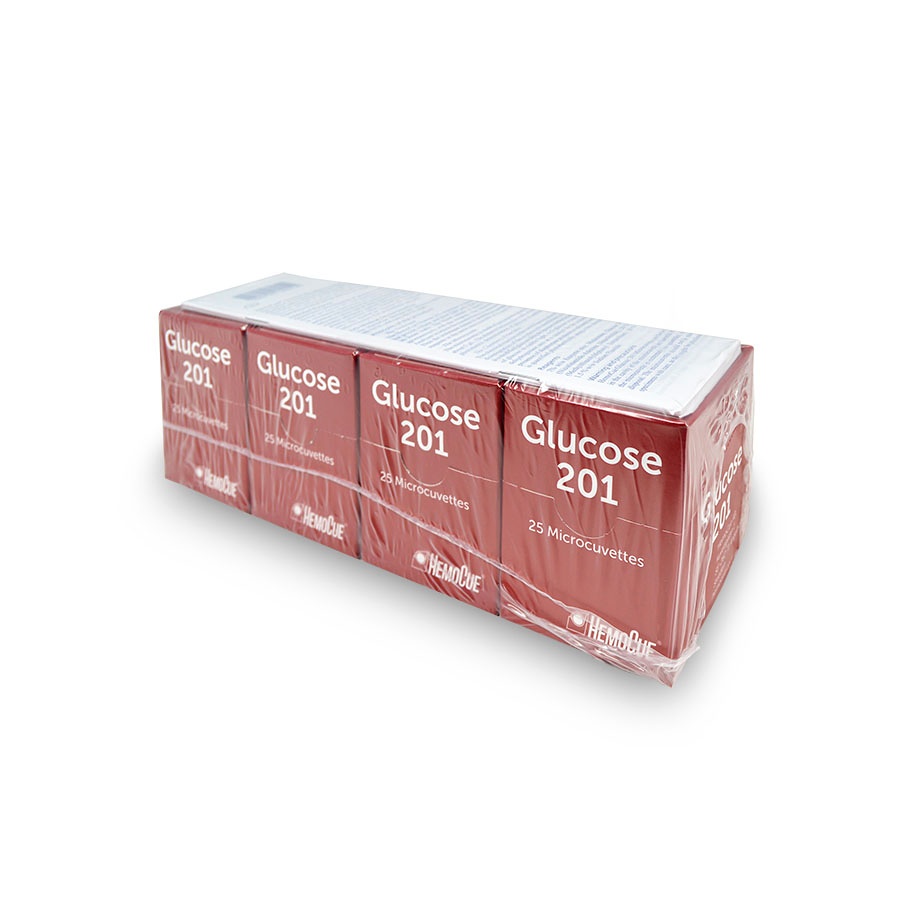 [HIT HC-150-110718] HemoCue Glucose 201 Microküvetten (4 x 25 Stck.) einzeln verpackt