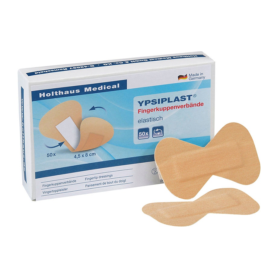 [HOL 40550] YPSIPLAST Fingerkuppenverband hautfarben 4,5 x 8 cm, elastisch (50 Stck.)