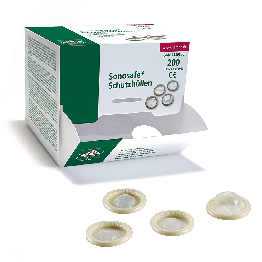 [HRZ 1130528] Sonosafe Schutzhüllen Ø 28 mm x 200 mm Unsteril (200 Stck./Spenderkarton)
