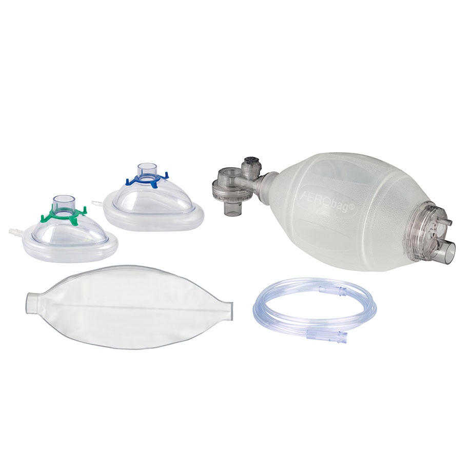 AERObag Beatmungsbeutel SEBS für Erwachsene mit Maske PVC Gr. 3 und 5