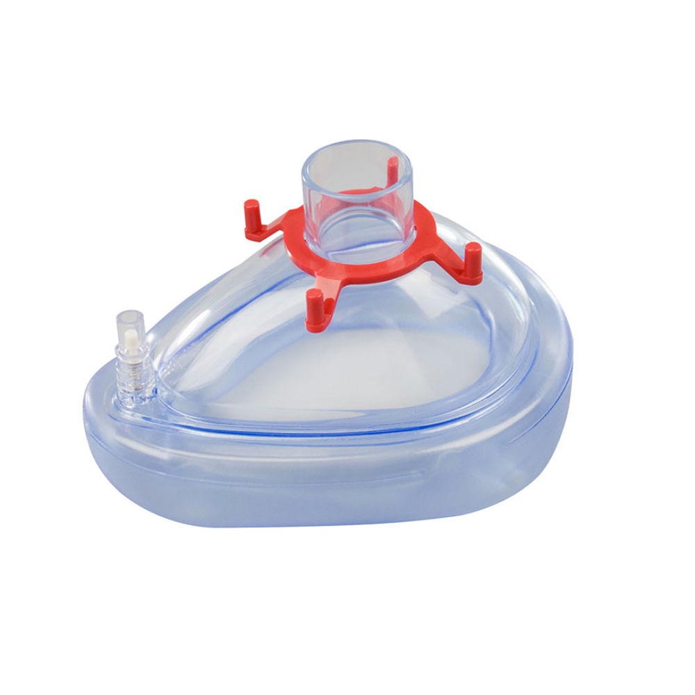 [HUM HBM06-4V] AERObag PVC-Einmal-Beatmungsmaske Gr. 4 für Erwachsene mit Ventil