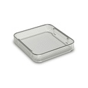 Siebschale 240 x 250 x 50 mm Mit Fallgriffen, Stapelrahmen