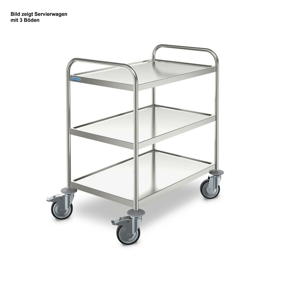 [HUP 7504001] Medizinischer Servierwagen Edelstahl Mit 2 Böden 800 x 500 mm