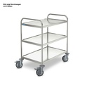 Medizinischer Servierwagen Edelstahl Mit 2 Böden 800 x 500 mm