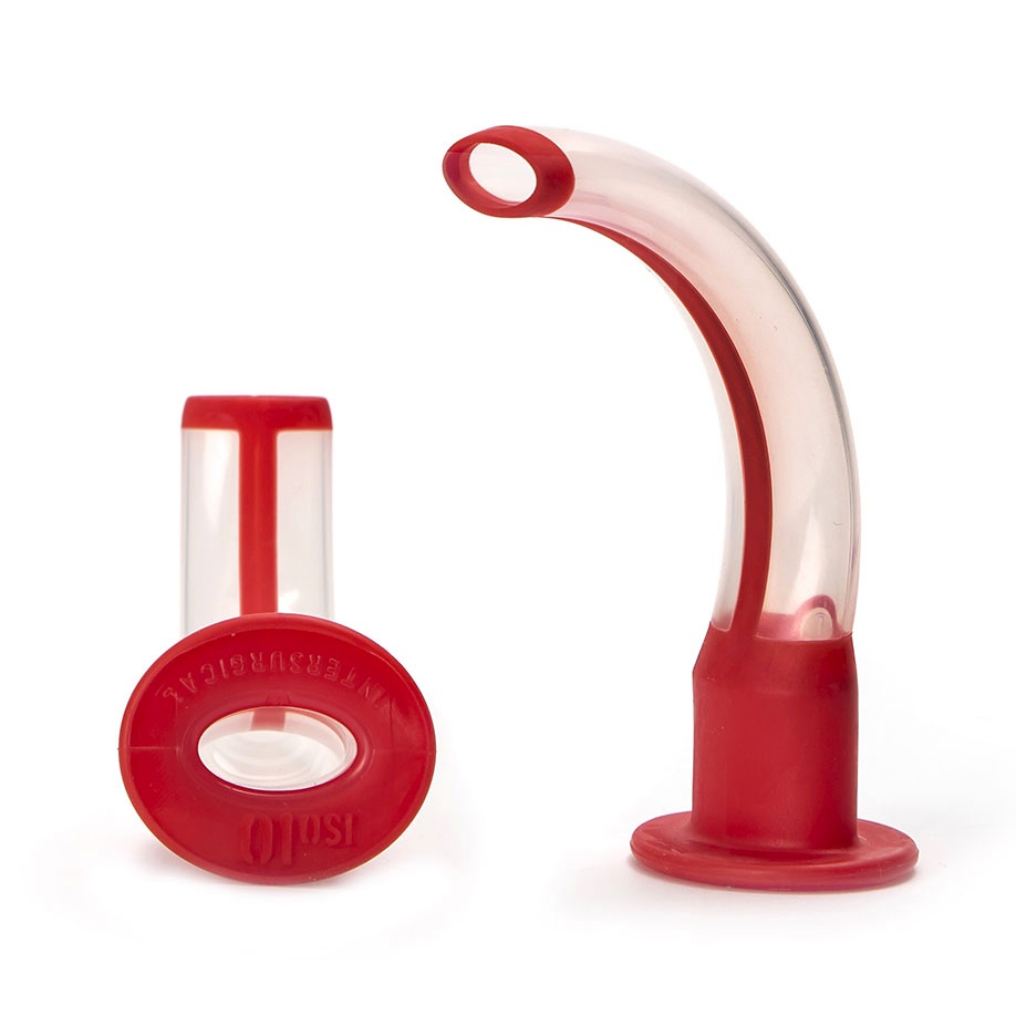 Einmal-Guedel-Tubus Größe, Rot, Latexfrei, Halbtransparent, 90 Stck./Karton