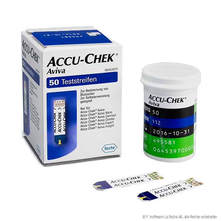 [BOE 06453970003] Accu-Chek Aviva Blutzuckerteststreifen Ohne Maltose Interferenz (50 T.)