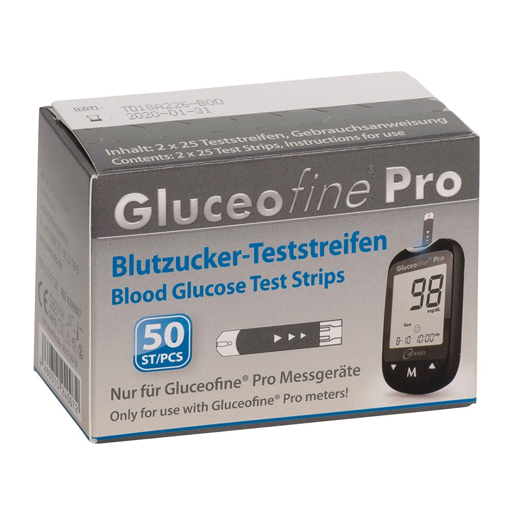 [MTD 4209007] Gluceofine Pro Blutzucker-Teststreifen, L